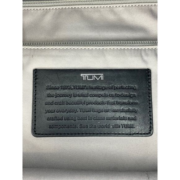 TUMI VAREK Black Leather Backpack - Premium Saffiano Convertible Travel Bag - Picture 14 of 14